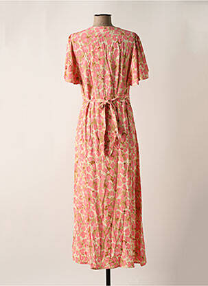 Robe longue manches courtes manches courtes rose FABIENNE CHAPOT femme