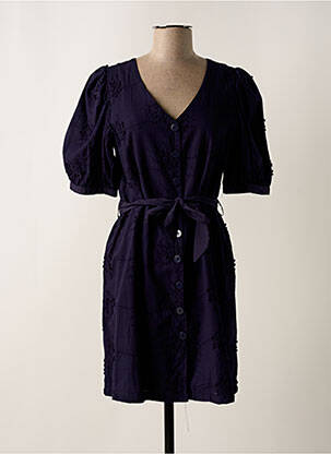 Robe courte manches courtes manches courtes bleu MARINA V femme