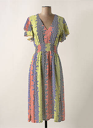Robe mi-longue vert SCORZZO pour femme