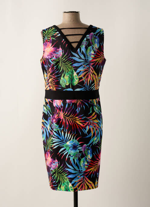 Robe mi-longue noir PAUSE CAFE pour femme