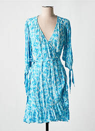 Robe mi-longue manches 3/4 manches 3/4 bleu FABIENNE CHAPOT femme