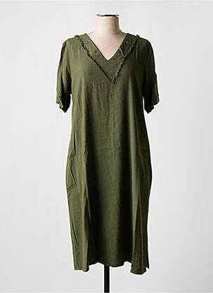 Robe mi-longue vert EAST DRIVE pour femme