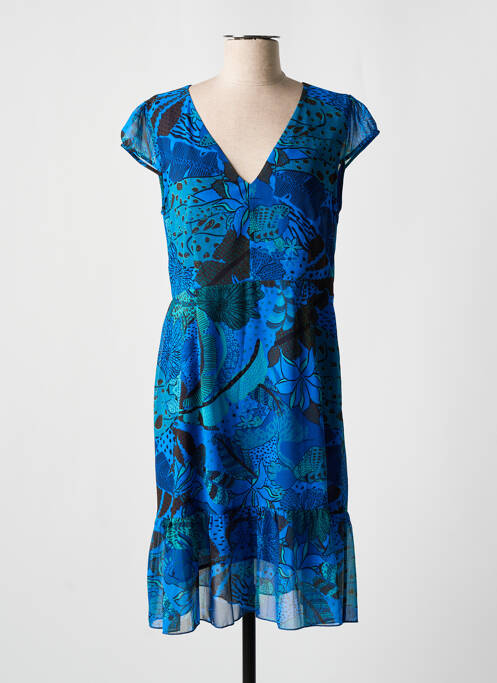 Robe mi-longue bleu EVA KAYAN pour femme