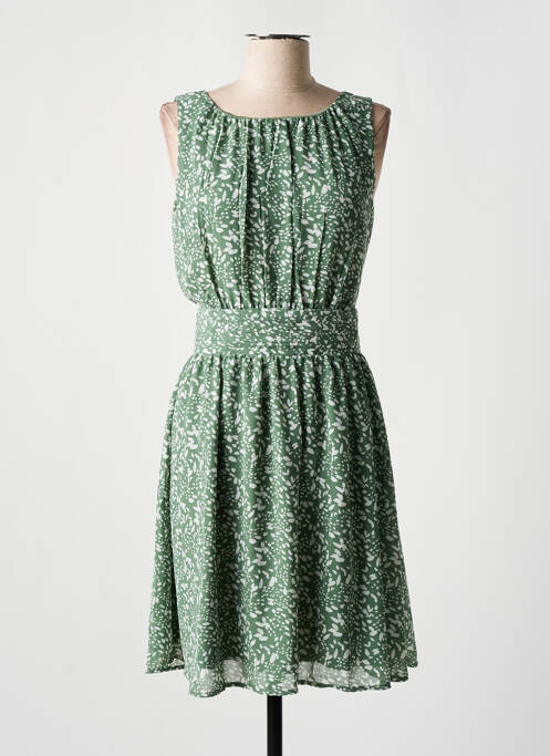 Robe mi-longue vert JULIE GUERLANDE pour femme