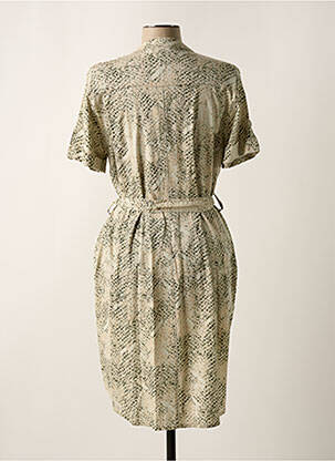 Robe mi-longue manches courtes manches courtes vert EVA KAYAN femme