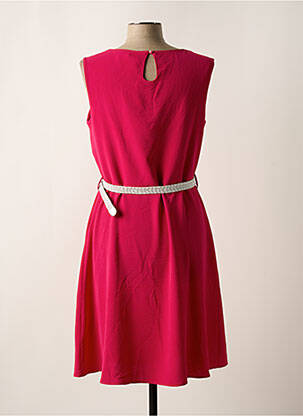Robe mi-longue coupe fluide sans manche rose CHRISTINE LAURE femme