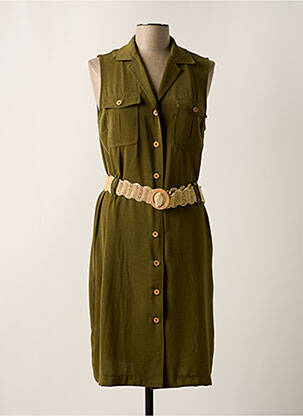 Robe mi-longue sans manche sans manche vert TINTA STYLE femme