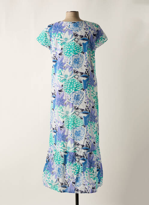 Robe longue manches courtes manches courtes bleu AGATHE & LOUISE femme