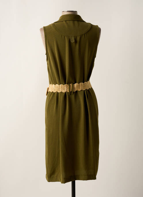 Robe mi-longue sans manche sans manche vert TINTA STYLE femme