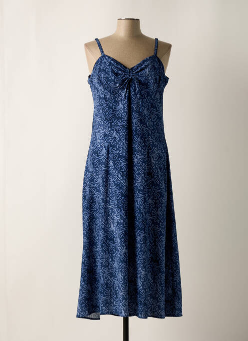 Robe longue bleu SIGNE NATURE pour femme