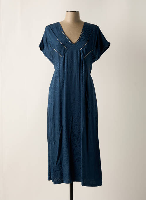 Robe mi-longue bleu ANDAM pour femme