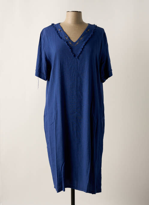 Robe mi-longue bleu EAST DRIVE pour femme