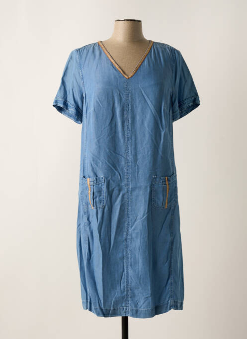 Robe mi-longue bleu SIGNE NATURE pour femme