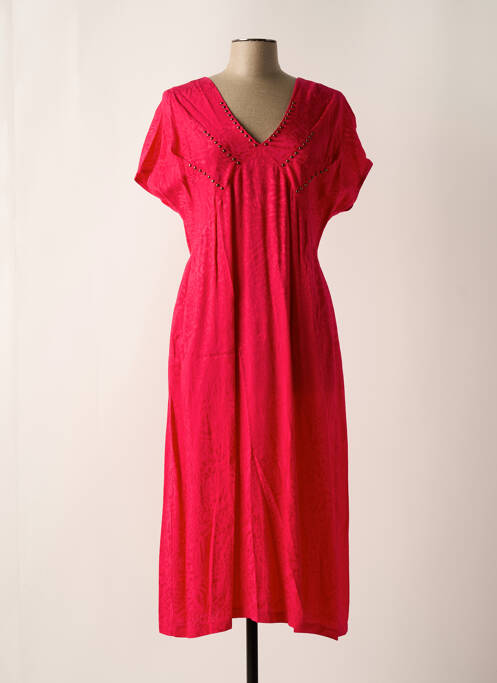 Robe mi-longue rose ANDAM pour femme