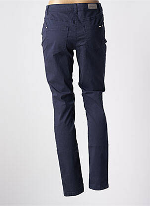 Pantalon slim tissage popeline taille normale bleu BRANDTEX femme