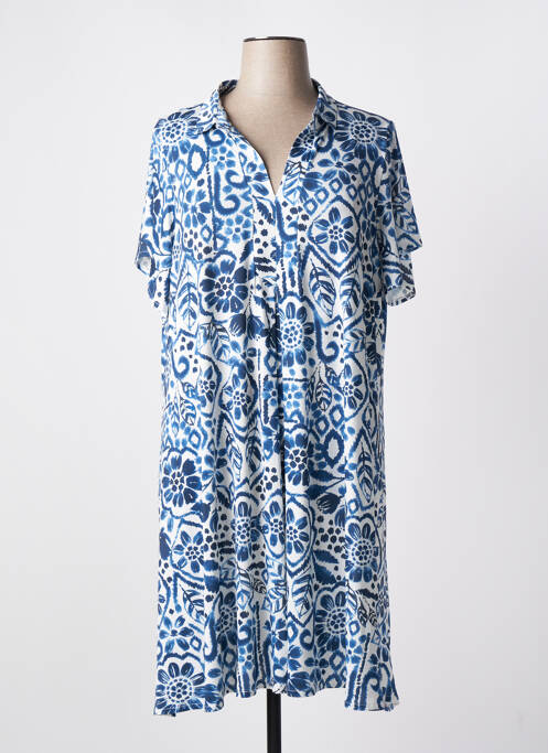 Robe mi-longue bleu AN II VITO pour femme