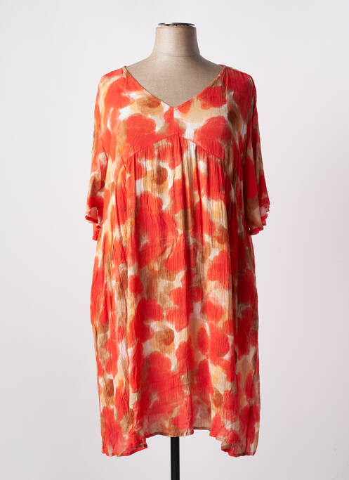 Robe mi-longue orange AGATHE & LOUISE pour femme