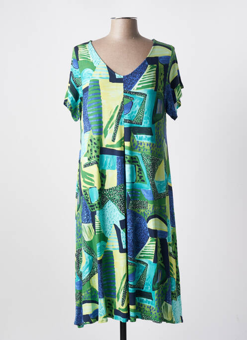 Robe mi-longue vert AN II VITO pour femme