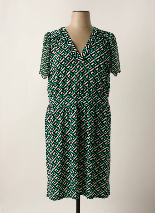 Robe mi-longue vert CHRISTINE LAURE pour femme