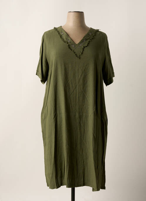 Robe mi-longue vert EAST DRIVE pour femme