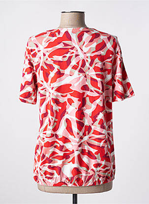 T-shirt imprimé fantaisie manches courtes rouge BRANDTEX femme