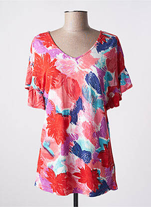 T-shirt imprimé fantaisie manches courtes rouge AGATHE & LOUISE femme