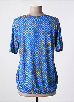 T-shirt col v manches courtes bleu BRANDTEX femme