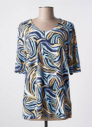 T-shirt manches mi-longues manches courtes bleu BRANDTEX femme