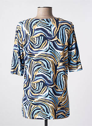 T-shirt manches mi-longues manches courtes bleu BRANDTEX femme