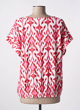 T-shirt imprimé fantaisie manches courtes rose YEST femme