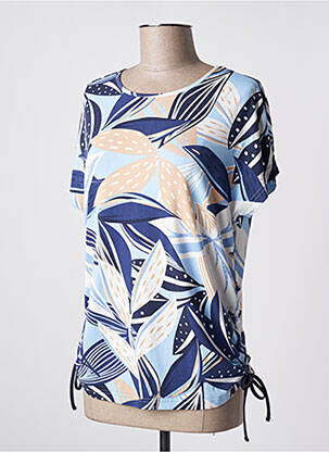 T-shirt stretch manches courtes bleu BRANDTEX femme