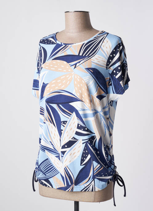 T-shirt stretch manches courtes bleu BRANDTEX femme
