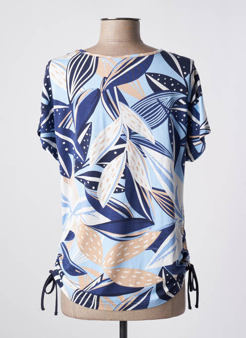 T-shirt stretch manches courtes bleu BRANDTEX femme