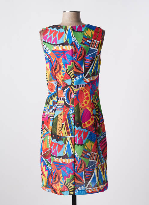 Robe mi-longue orange MALOKA pour femme