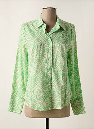 Chemisier coupe cintrée manches longues vert TRAMONTANA femme