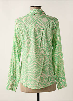 Chemisier coupe cintrée manches longues vert TRAMONTANA femme