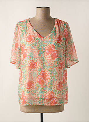 Blouse manches courtes manches courtes beige SIGNE NATURE femme