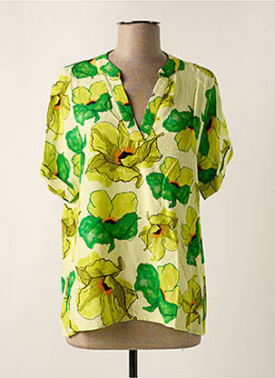 Blouse manches courtes manches courtes vert SIGNE NATURE femme