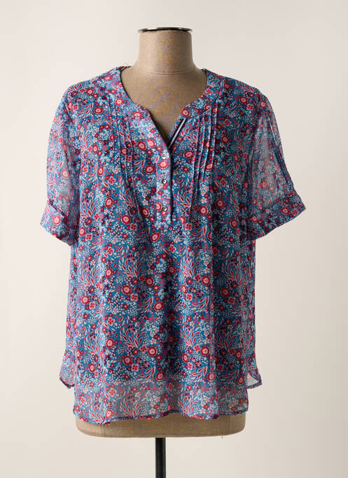 Blouse bleu CHRISTINE LAURE pour femme