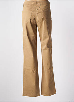 Pantalon droit fermeture zippée sous rabat boutonné beige CLOSED femme