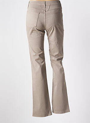 Pantalon droit fermeture zippée sous rabat boutonné gris CLOSED femme