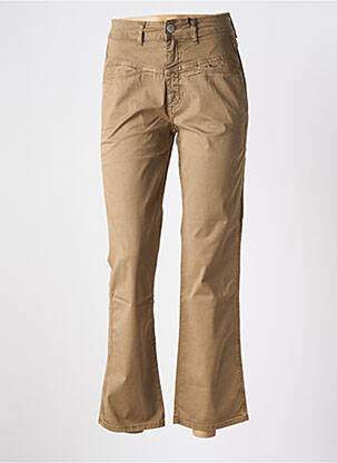 Pantalon droit taille à pinces beige CLOSED femme