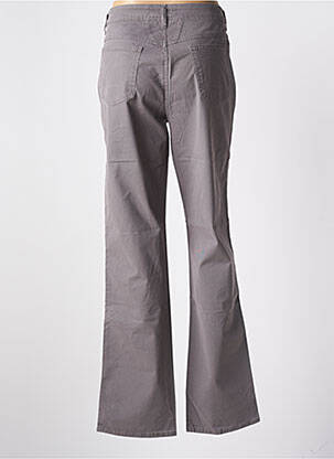 Pantalon droit fermeture zippée sous rabat boutonné gris CLOSED femme
