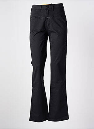 Pantalon droit fermeture zippée sous rabat boutonné noir CLOSED femme