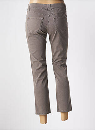 Pantalon 7/8 fermeture zippée sous rabat boutonné gris CLOSED femme