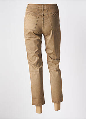 Pantalon 7/8 fermeture zippée sous rabat boutonné beige CLOSED femme
