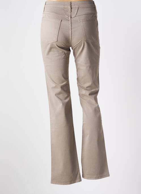 Pantalon droit fermeture zippée sous rabat boutonné gris CLOSED femme