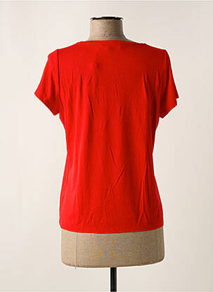 Top tissage jersey manches courtes rouge POUPÉE CHIC BY MERCEDES DE MIGUEL femme