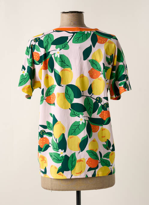 Top tissage jersey manches courtes jaune LEO & UGO femme