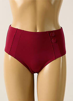Bas de maillot de bain effet matière satinée culotte rouge SIMONE PERELE femme